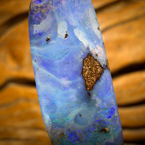 Half Price Card! Solid Queensland Boulder Seam Opal Pendant