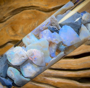 125.1cts - Vial of Lightning Ridge Opal