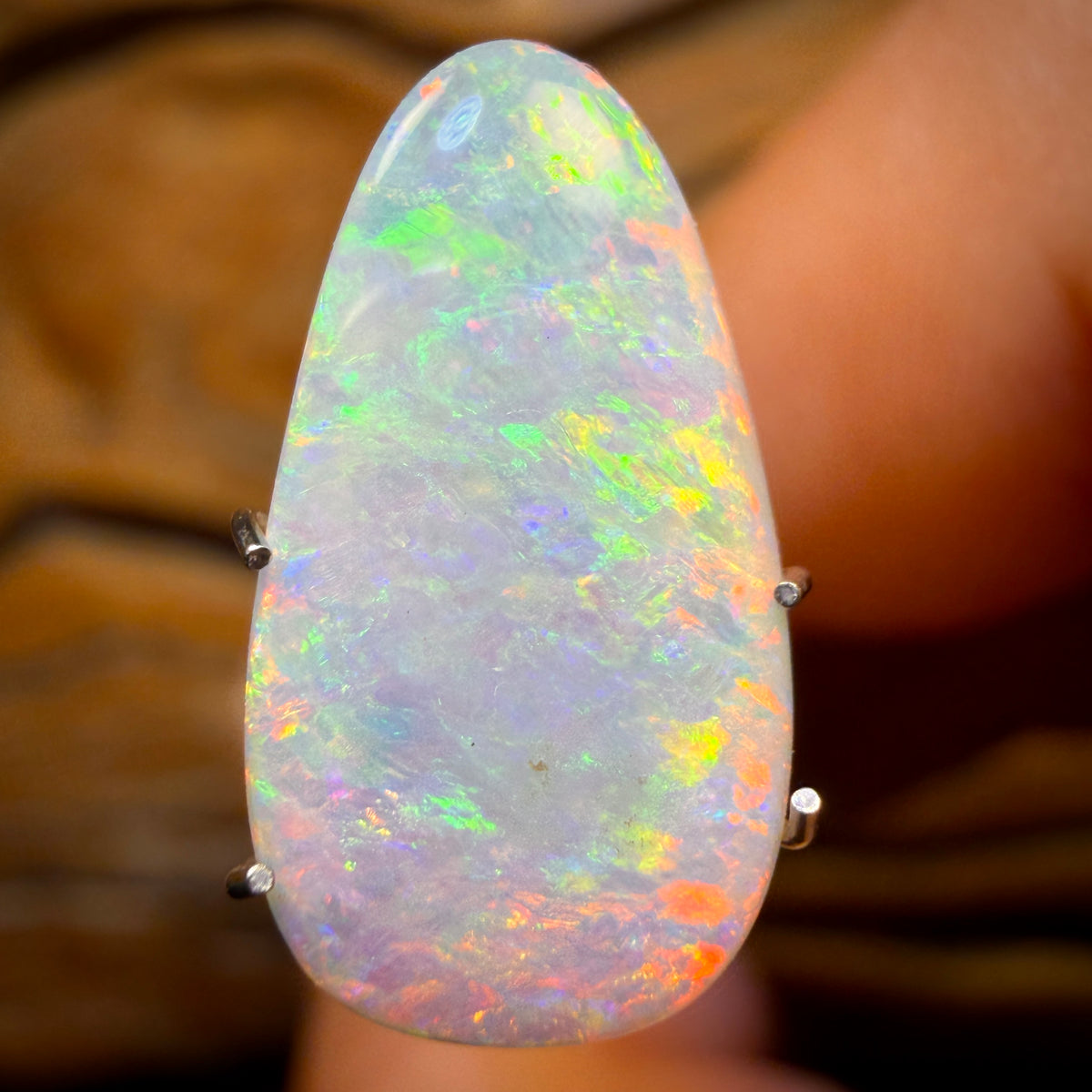 Opale blanche d'Australie du Sud de 2,9 carats