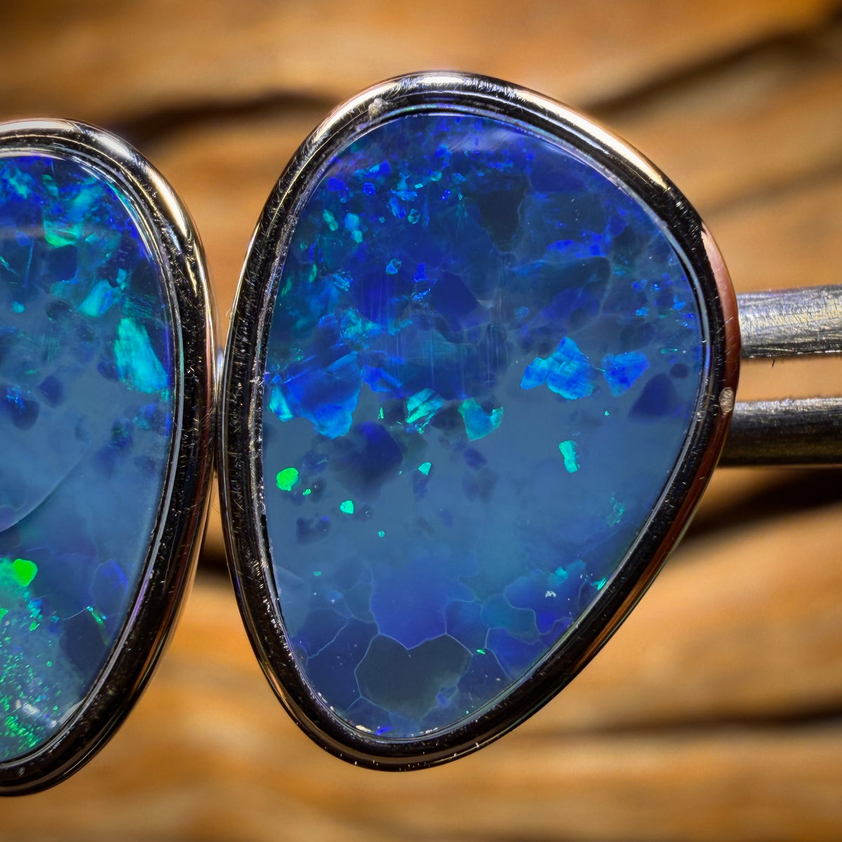 🔨 AUCTION 🔨 💎 High Roller Banger Auction 💎  Sterling Silver - Australian Boulder Opal Doublet Stud Earrings