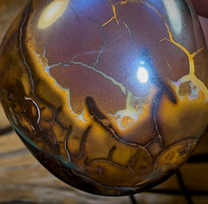 43 x 37mm - Drilled Boulder Opal Pendant w/ Eco Friendly Vegan Cord