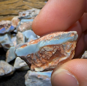 9x Pieces of Lightning Ridge Potch and Colour Rough Opal Parcels. BULK LISTING