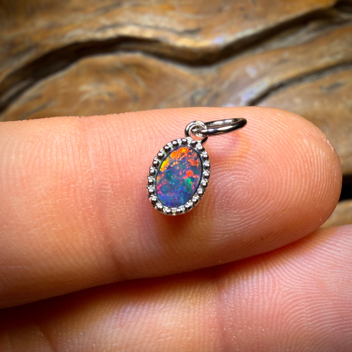 Sterling Silver - Queensland Boulder Opal Doublet Pendant