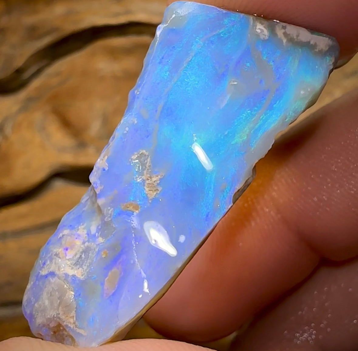 21.1cts - Lightning Ridge Dark Opal Rub - Opal Whisperers