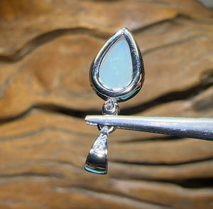 Silver Solid South Australian Crystal Opal Pendant - Opal Whisperers