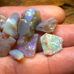 52.9cts - 11x Lightning Ridge Opal Rough Parcel