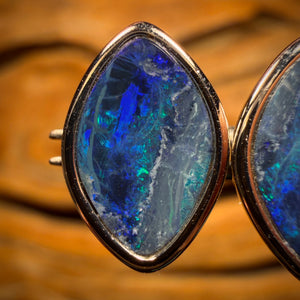 Aren’t you Glad you waited till the End Card! Sterling Silver - Australian Boulder Opal Doublet Stud Earrings