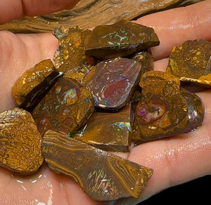 342cts - 14 x Tribal Queensland Boulder Opal Rough Rubs - Opal Whisperers