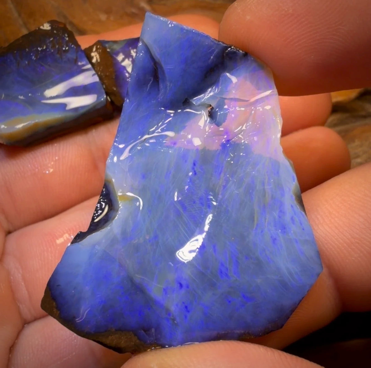 🔒 I’ve Got the Blues Collection 124cts - 3x Australian Boulder Seam Opal Rough Parcel