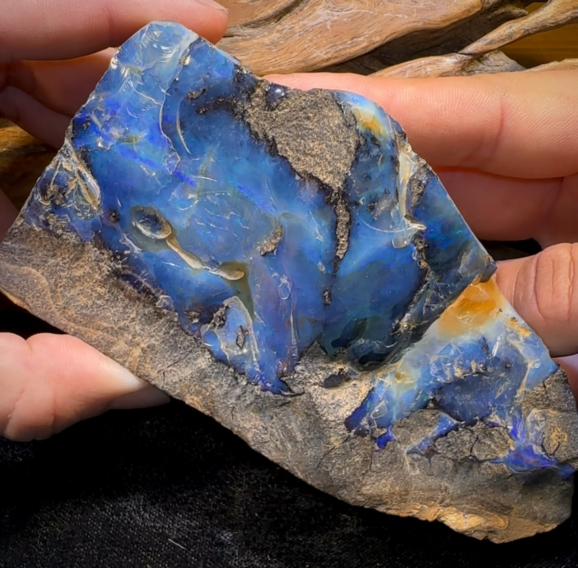 747.5g - Large Queensland Boulder Seam Opal Rough Specimen