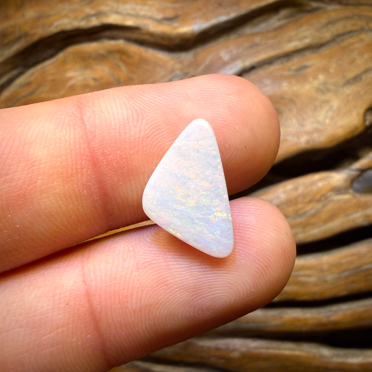Banger Card! 3.5cts - Gem South Australian White Opal from Coober Pedy Double Sided