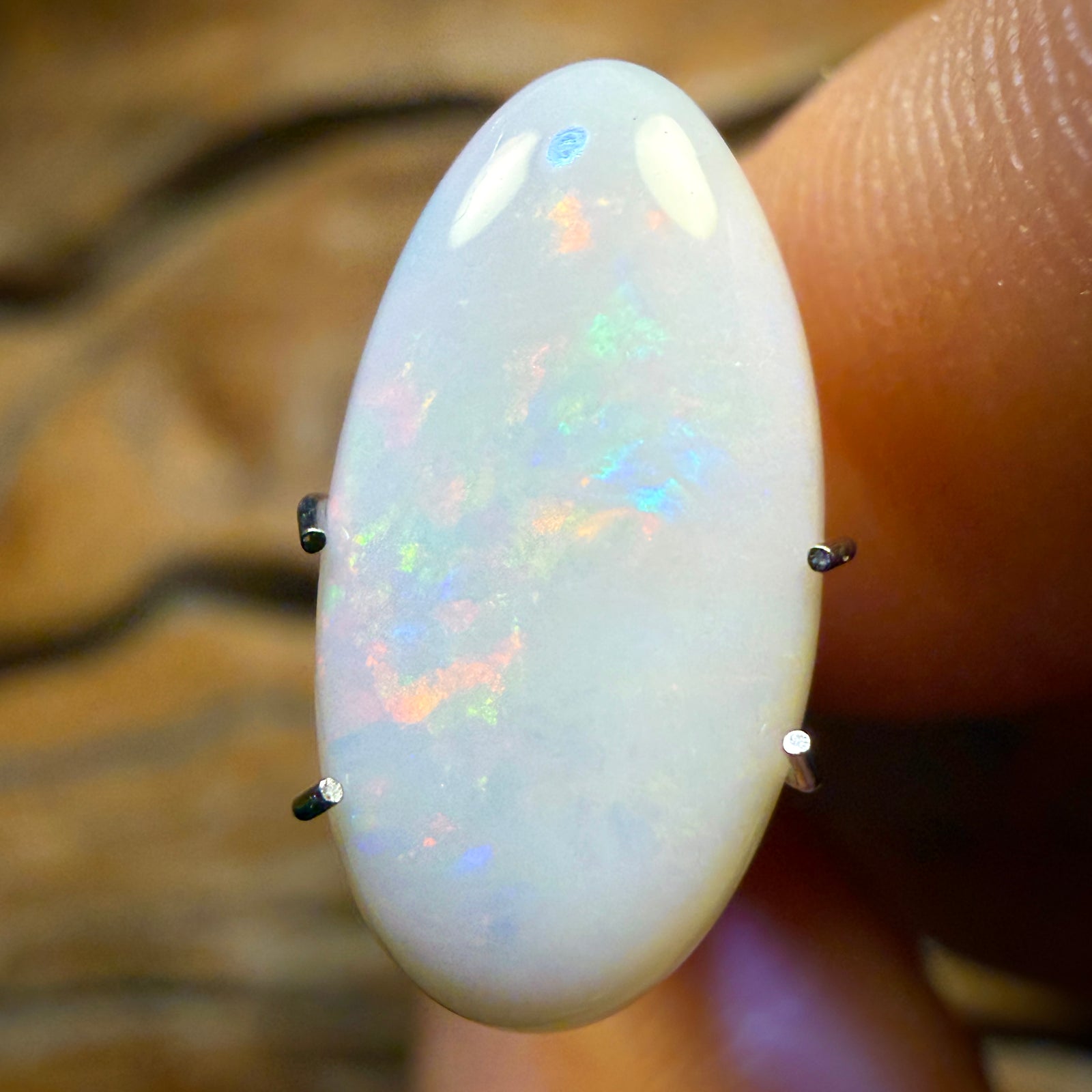 3.3cts - South Australian White Opal from Coober Pedy