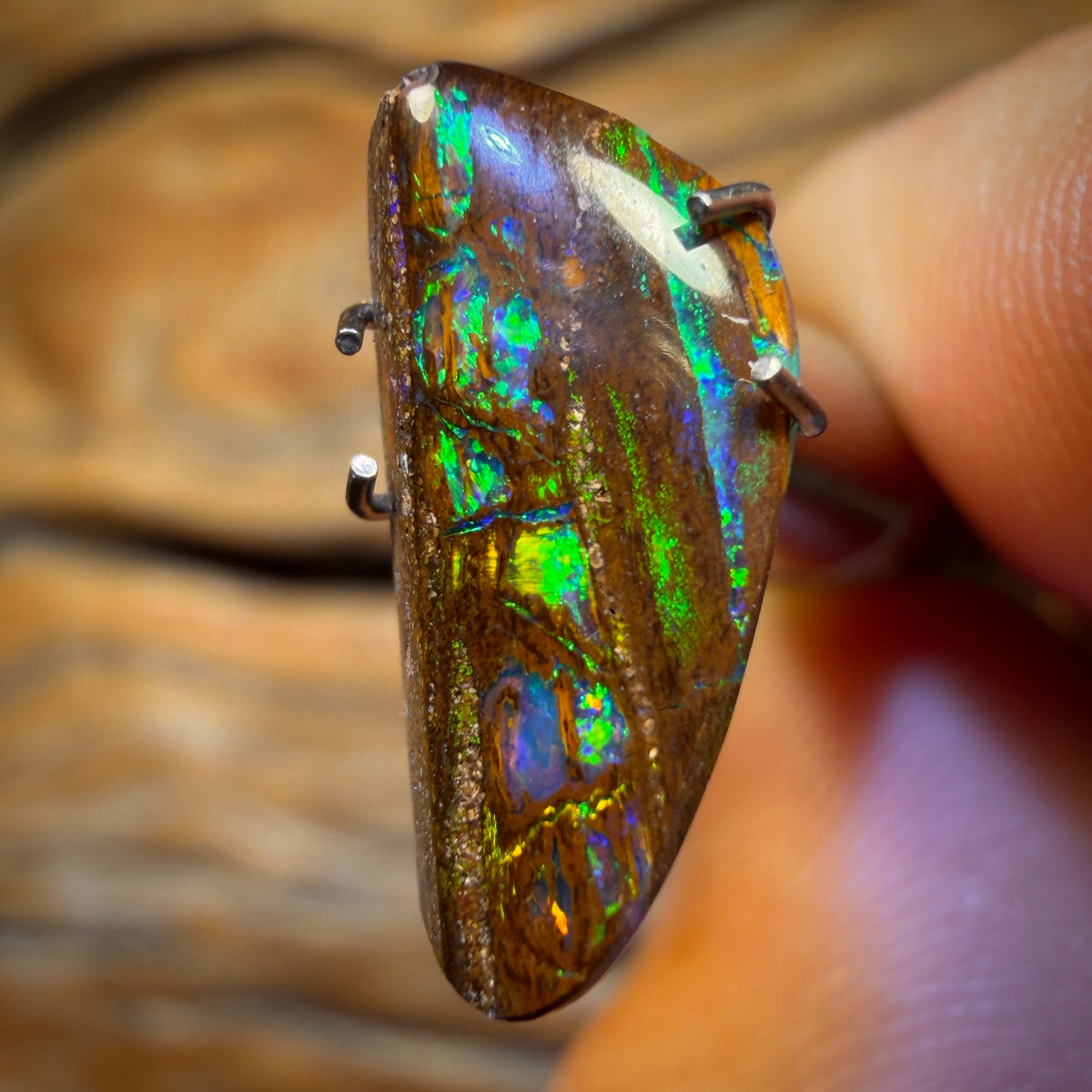 3.4cts - Wood Fossil Replacement Boulder Opal from Yowah