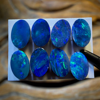 🔒3.6cts - 8x Australian Boulder Opal Doublets WHOLESALE PARCEL
