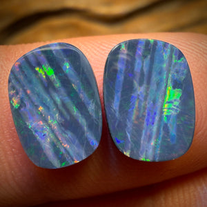 3.8cts - Australian Boulder Opal Doublet Pair