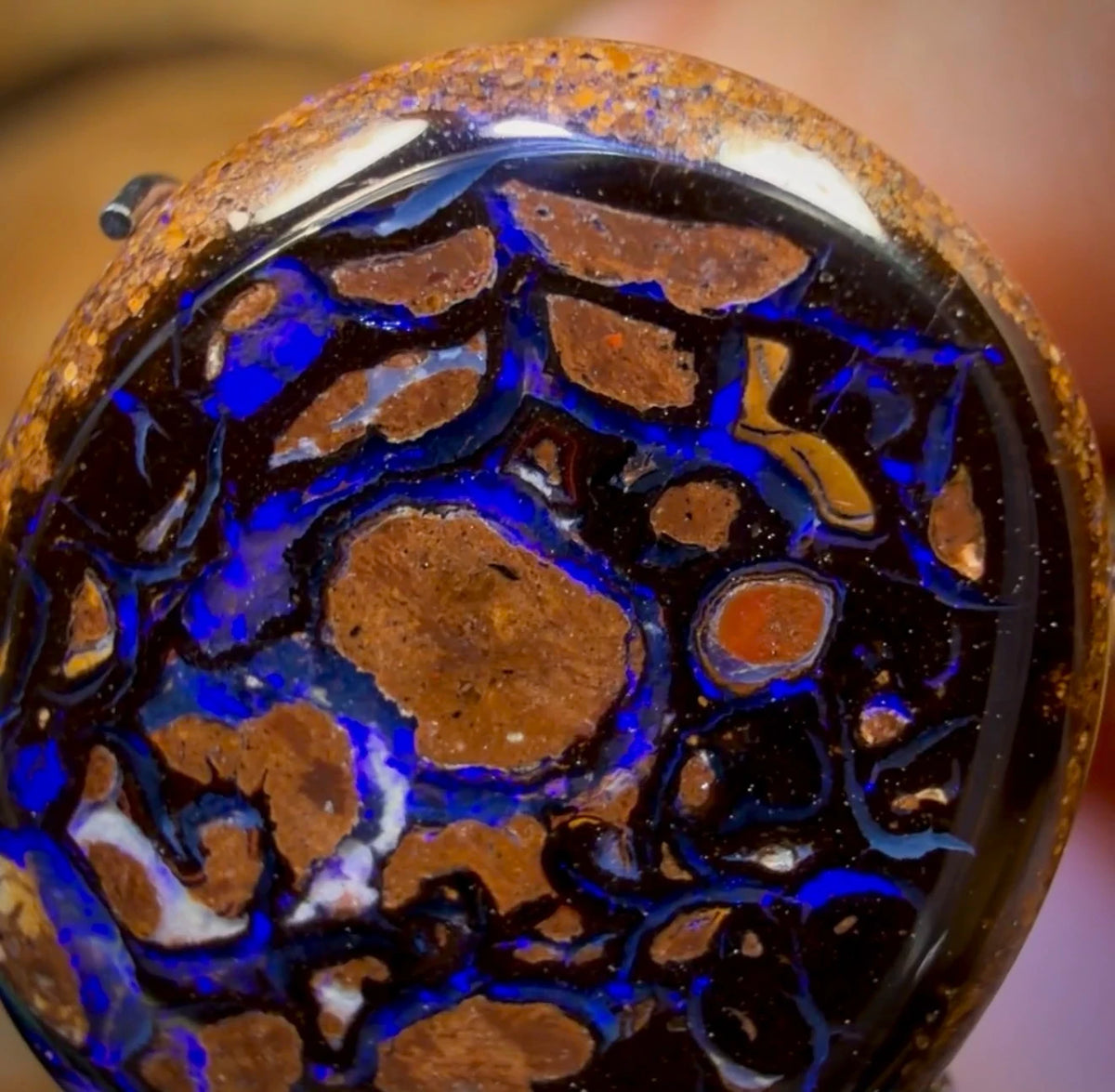 8.4cts - Wow Purple Trip Tribal Yowah Nut Opal. Australian Opal