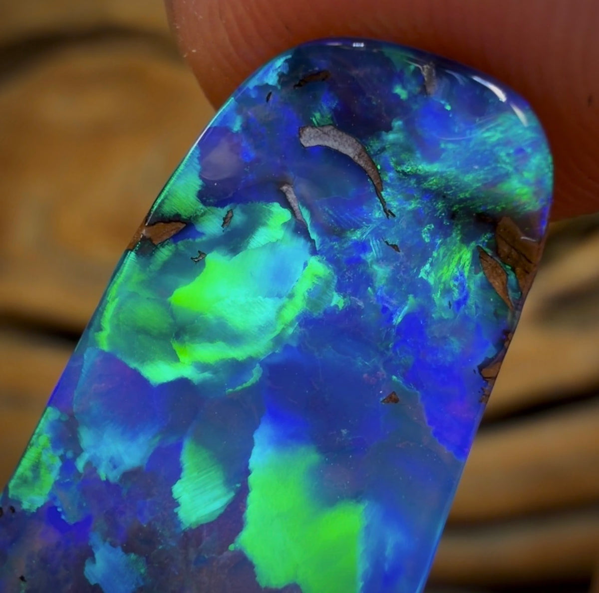 9.2cts - Best of the Best Blue Green GEM Queensland Boulder Seam Opal
