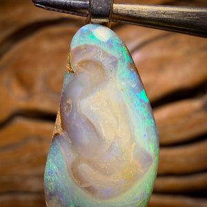 WildCard! Solid Queensland Boulder Pipe Opal Pendant