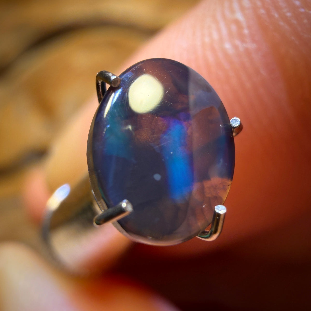 0.8cts - Lightning Ridge Black Crystal Opal