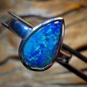 Wildcard! Sterling Silver - Australian Opal Doublet Ring