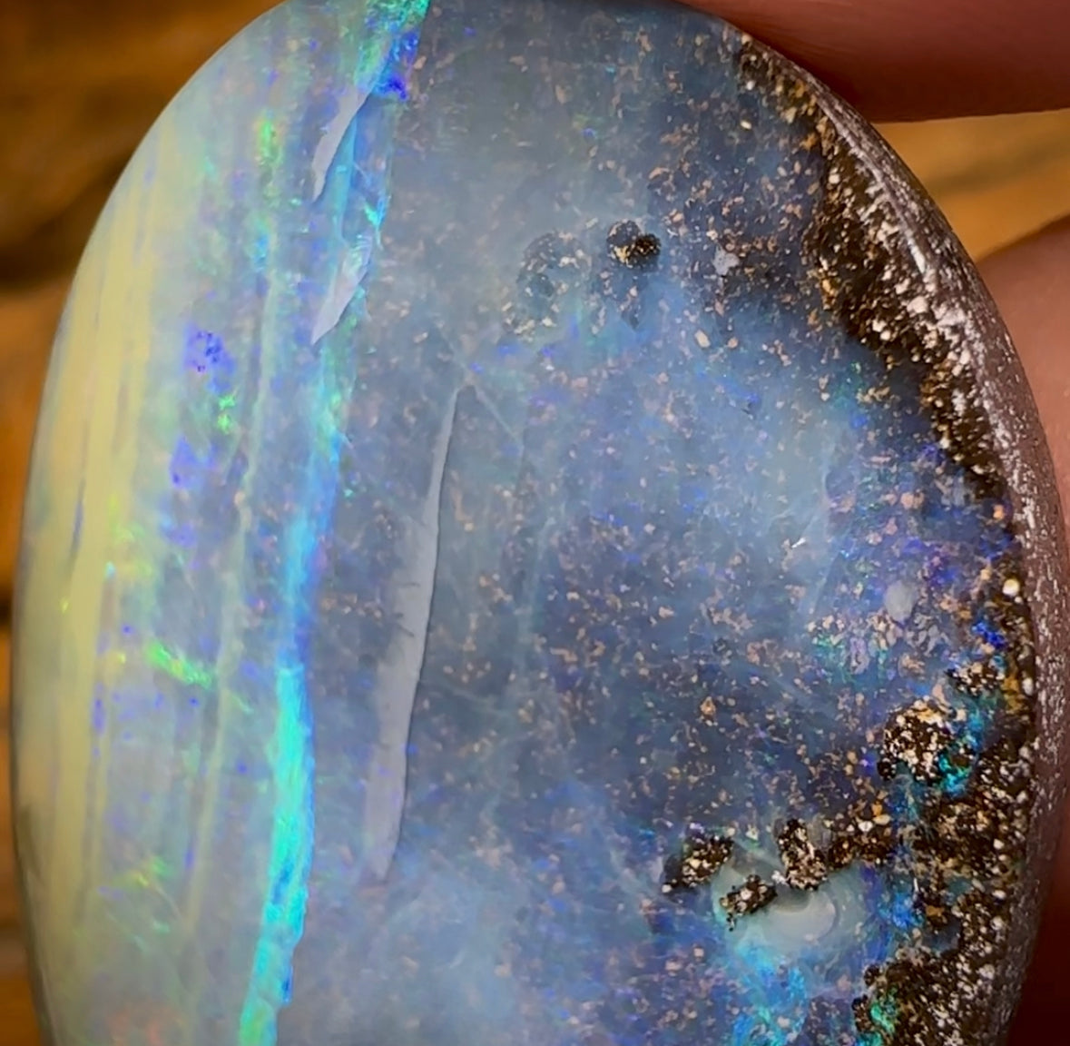 94.5cts - Large Queensland Boulder Seam Opal. Australian Opal - Opal Whisperers