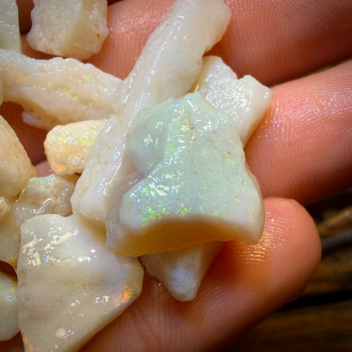 100.4cts - 20x South Australian White Opal Rough Parcel