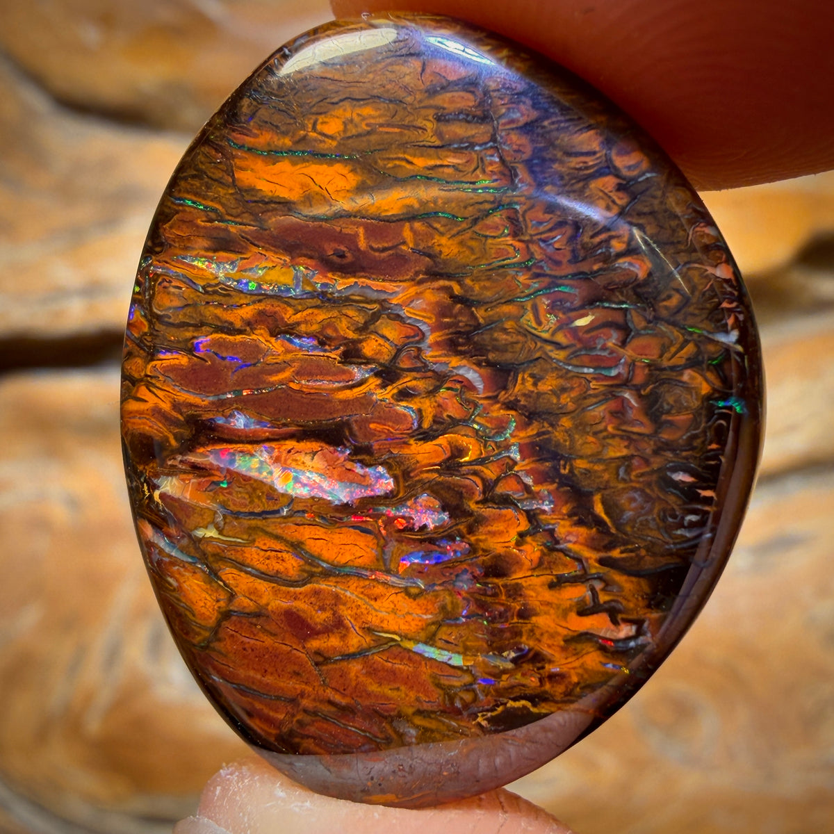 31.2cts - Tribal Yowah Nut Opal. Australian Opal