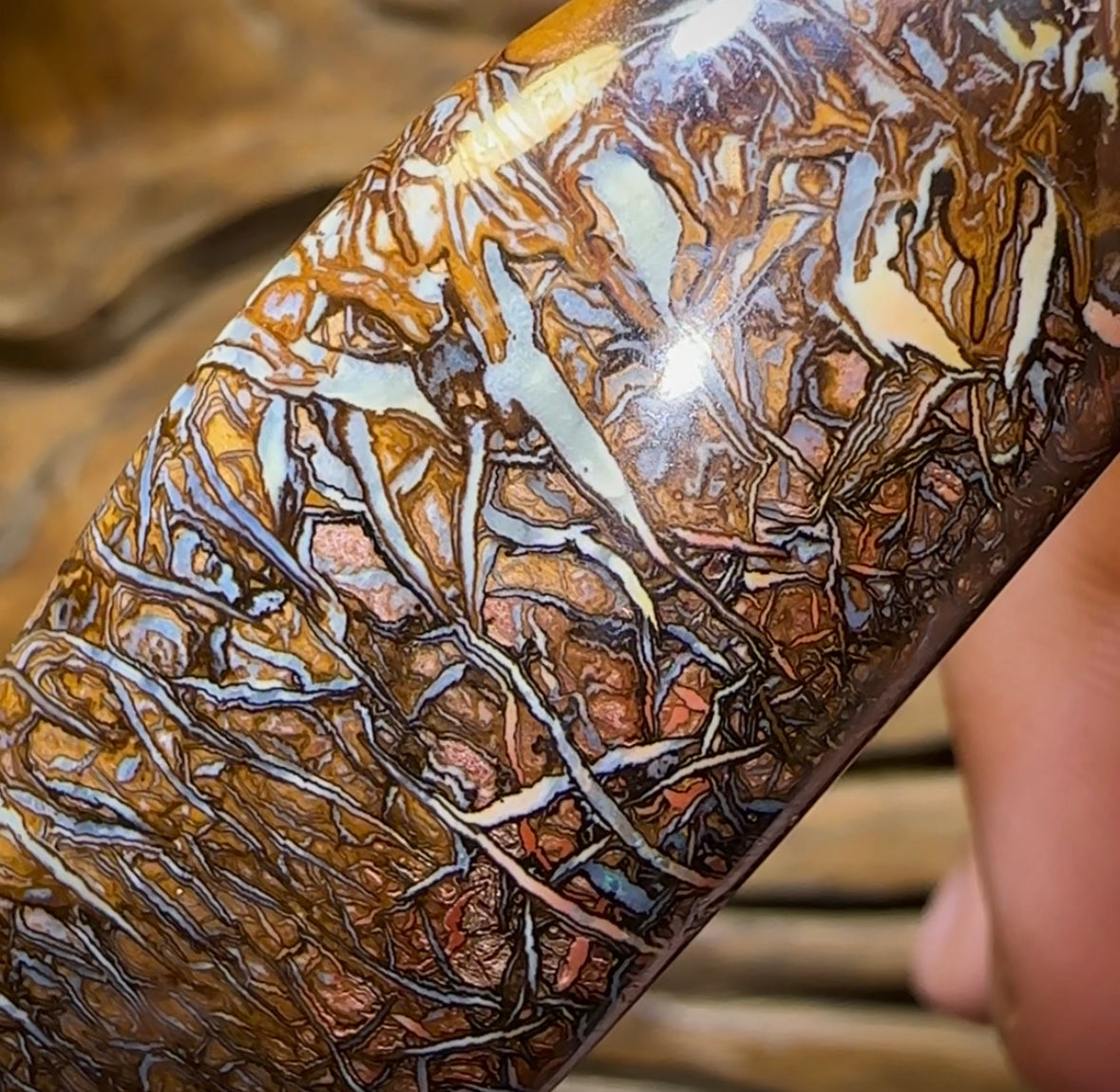 126.6cts - Tribal Yowah Tribal. Australian Boulder Opal - Opal Whisperers