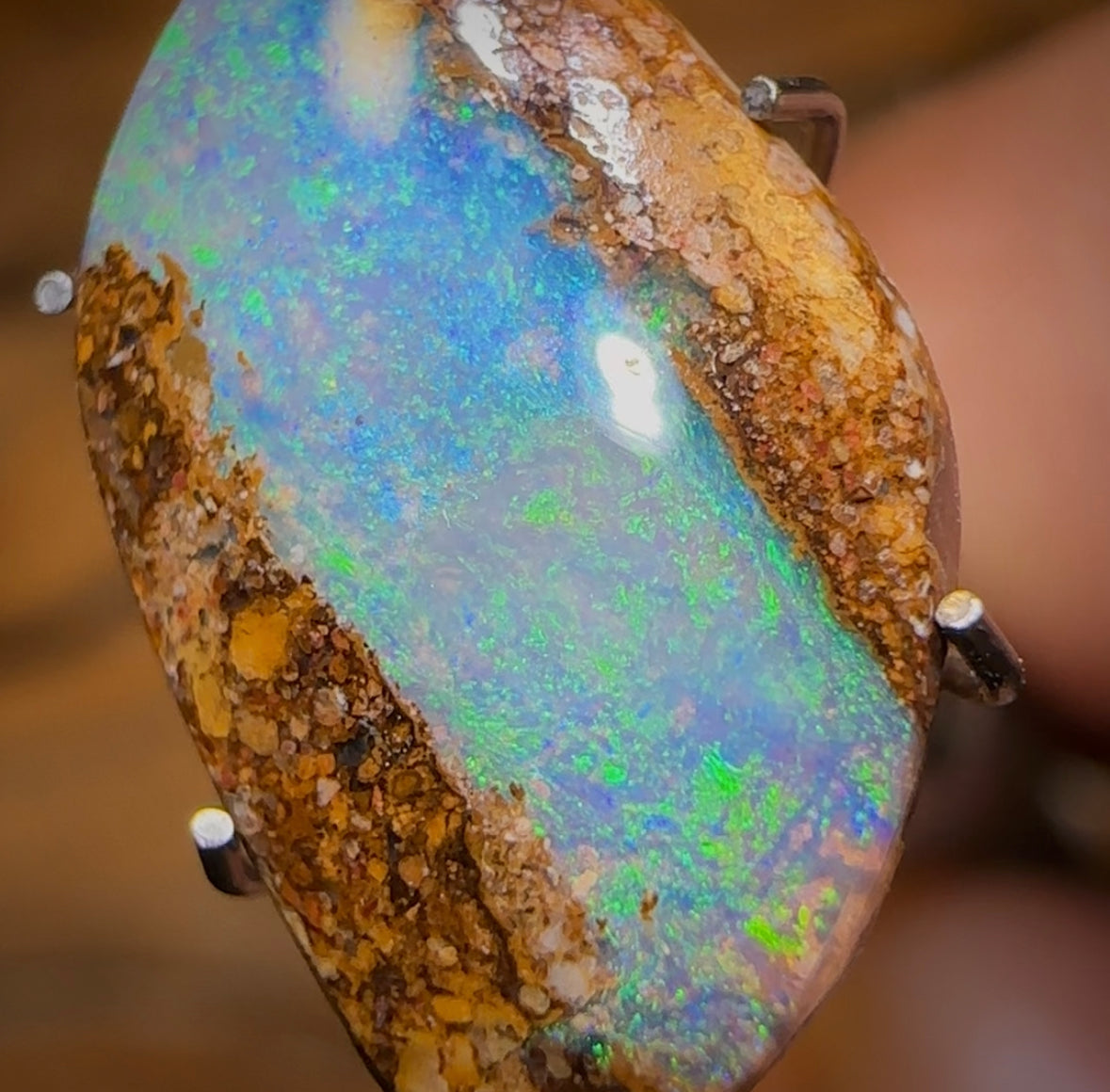 3.4cts - Solid Australian Boulder Pipe Opal - Opal Whisperers
