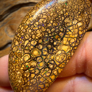 (AO) 107.6cts - Large Tan Tribal Queensland Boulder Opal from Yowah