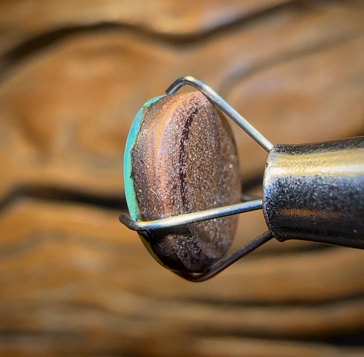 2.1cts - Scandinavian Aka Ice Blue/Green Queensland Boulder Seam Opal from Winton