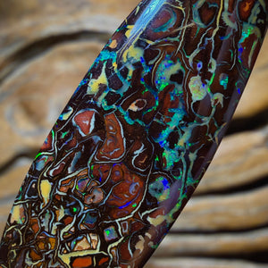 34.7cts - TOP Tribal Queensland Boulder Opal from Koroit. Double Sided