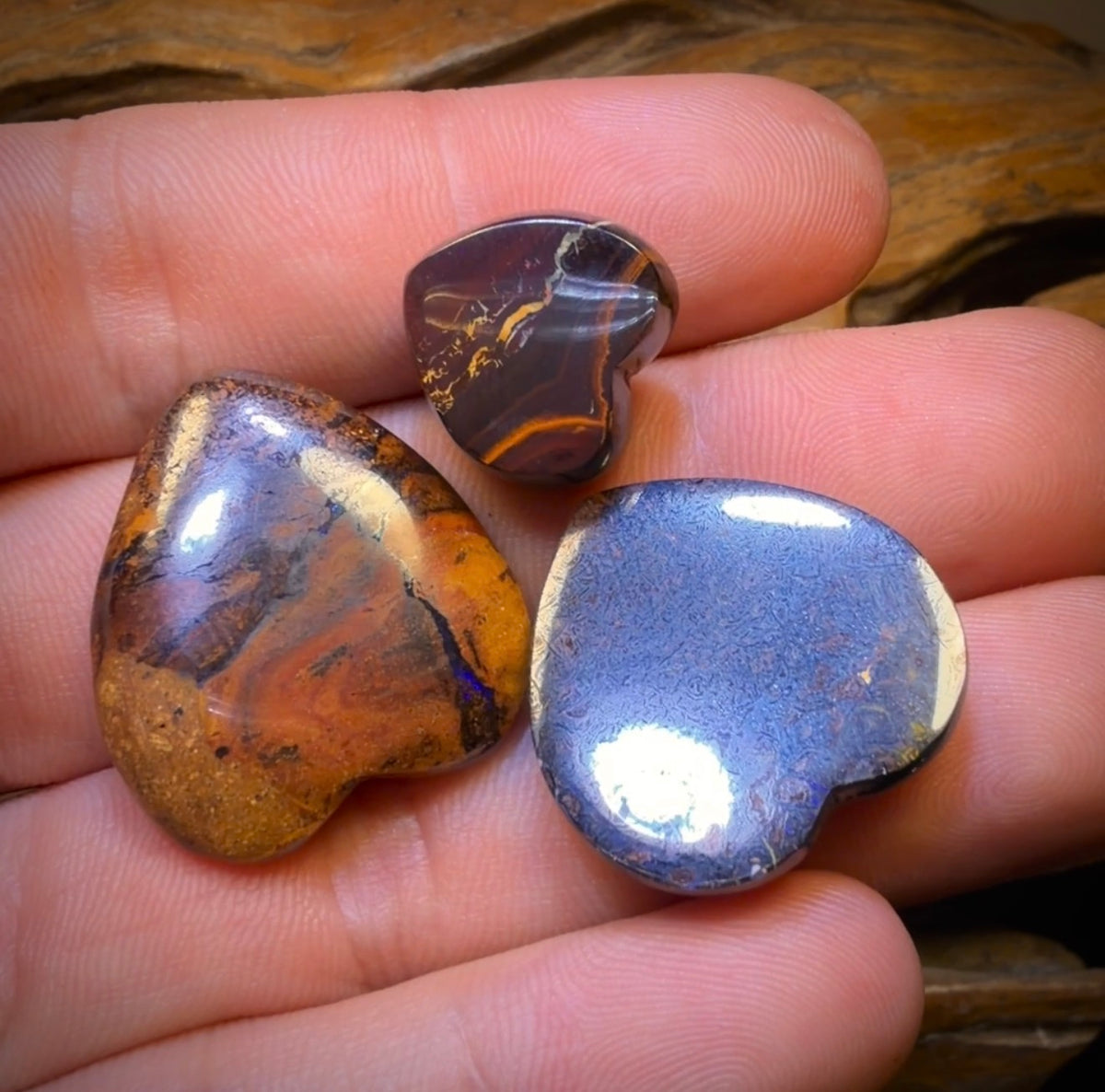 79.1cts - 3x Australian Boulder Opal’s. Wholesale Dealers Parcel