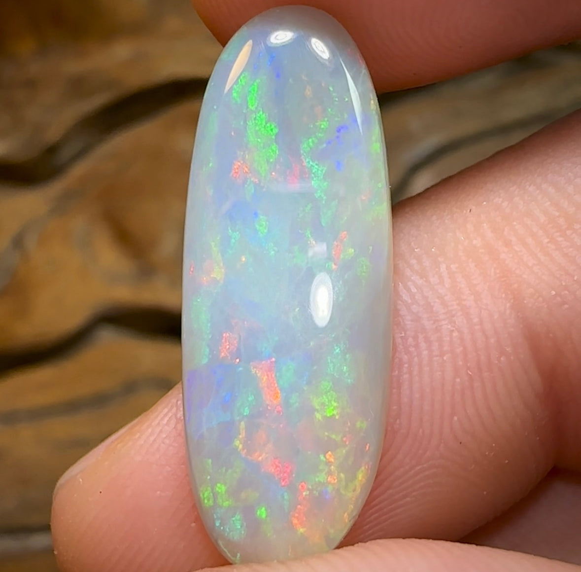 7.2cts - Australian Semi Black Opal from Lightning Ridge. Heritage Collection - Opal Whisperers