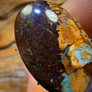 21.6cts - Yowah Nut Tribal Picture Stone Opal. Australian Opal