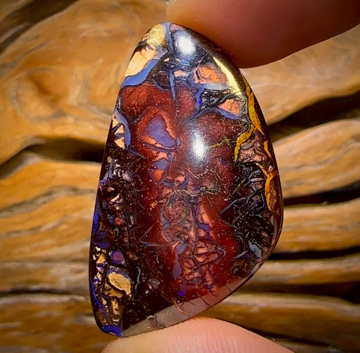 63.3cts - Tribal Queensland Boulder Opal from Yowah Double Sided