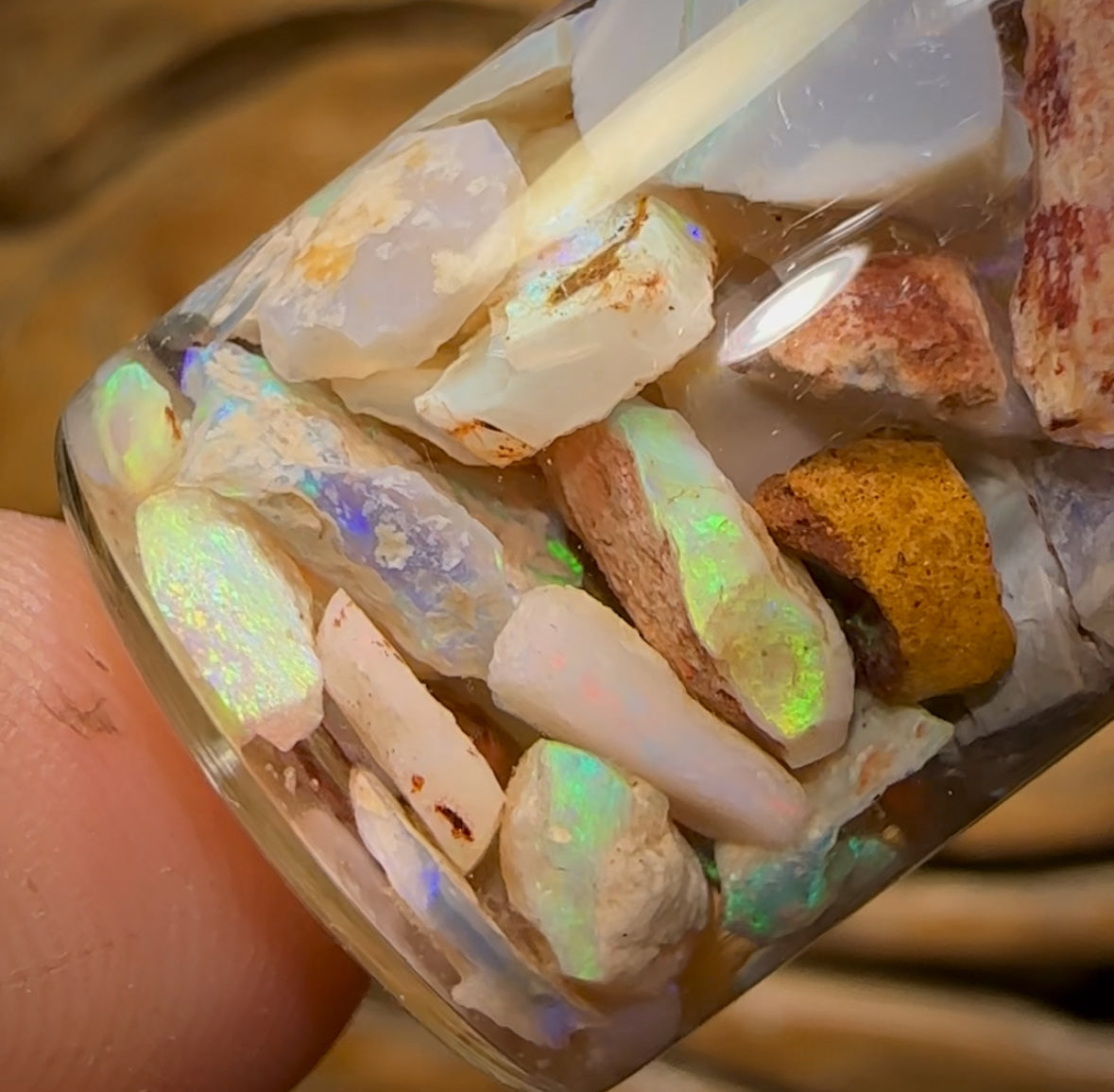 54.8cts - Vial of Mixed Australian Opal Rough