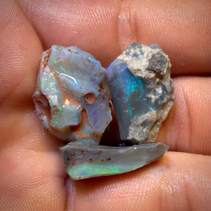 33.2cts - 3x Lightning Ridge Opal Rough Parcel