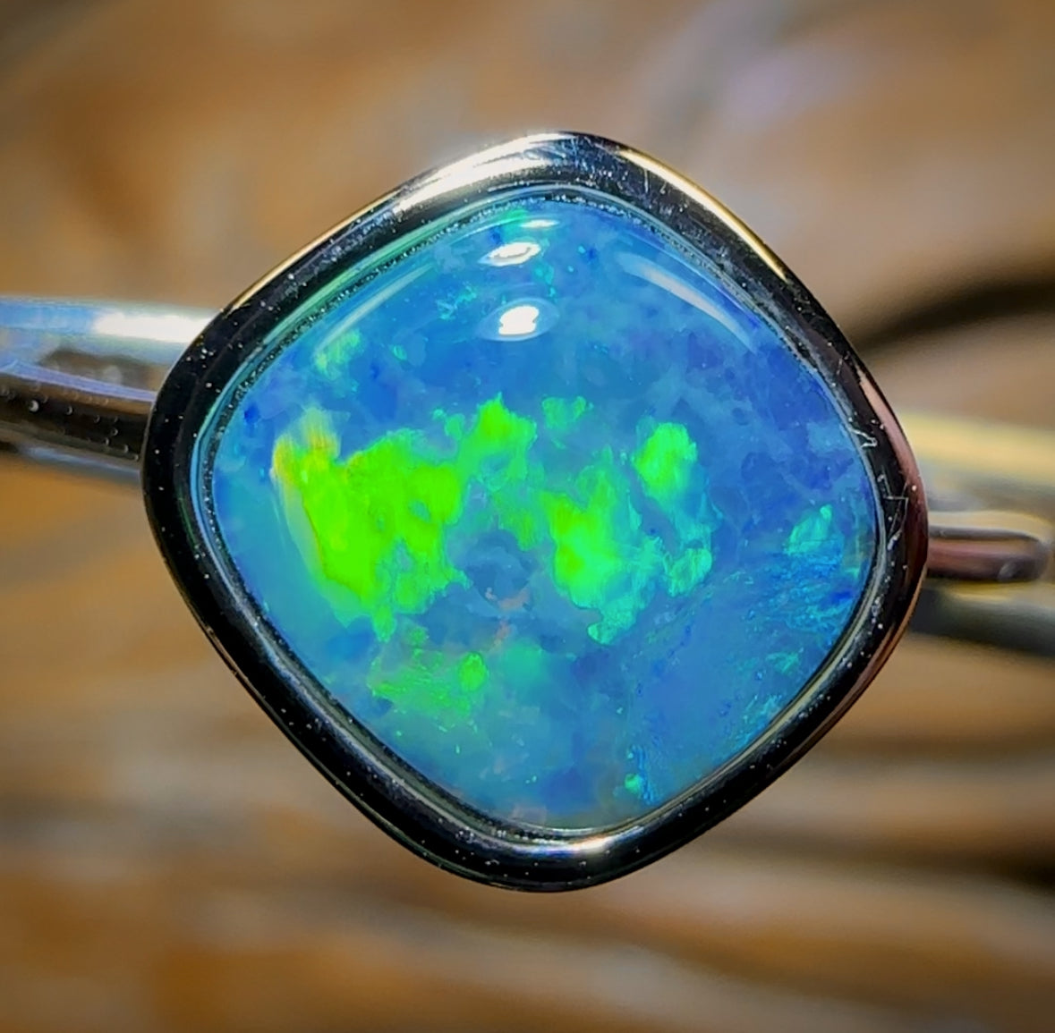 Sterling Silver - Queensland Boulder Opal Doublet Ring
