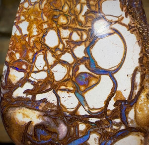 81.7cts - Yowah Nut. Australian Boulder Opal. White/Porcelain Tribal - Opal Whisperers