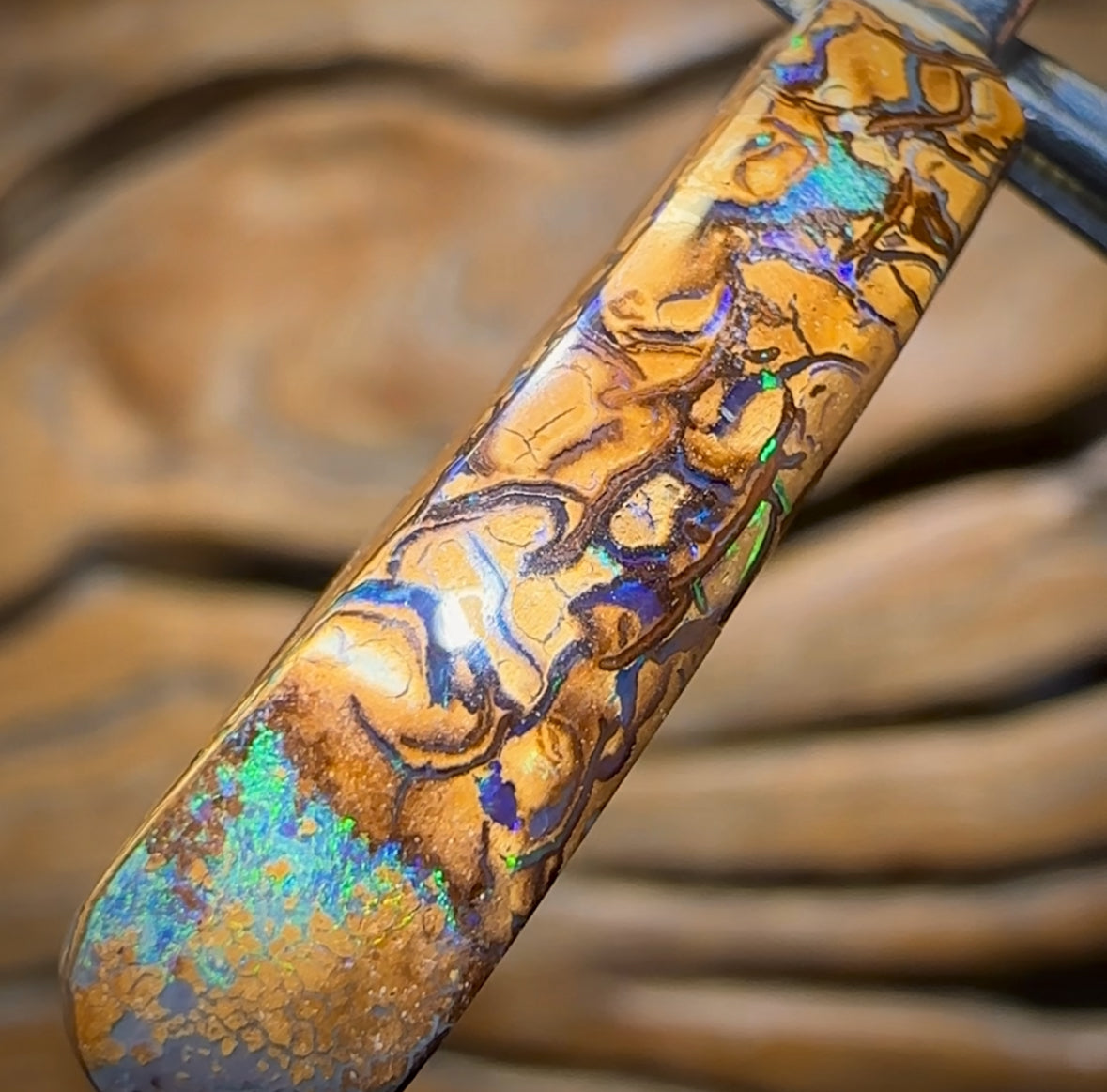 Solid Tribal Queensland Boulder Unisex Opal Pendant