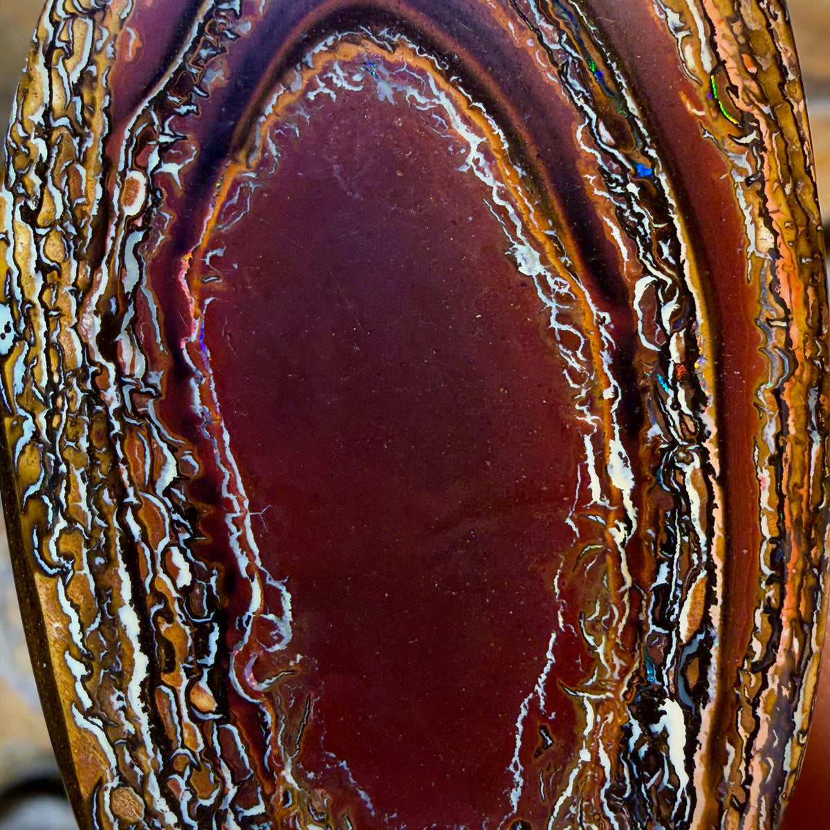 OpalFest BargainCard! 131.1cts - Art of Opal Style Tribal Queensland Boulder Opal. Australian Opal