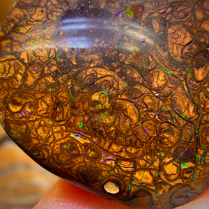 29.3cts - Tribal Yowah Nut Opal. Electric Green