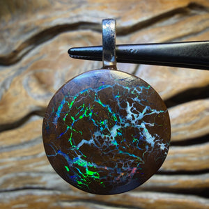 34.2cts - Solid Queensland Boulder Opal Pendant