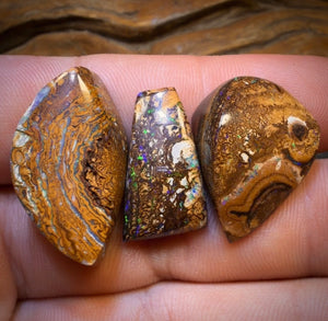 60.9cts - 3x Australian Tribal Boulder Opal’s. Wholesale Dealers Parcel