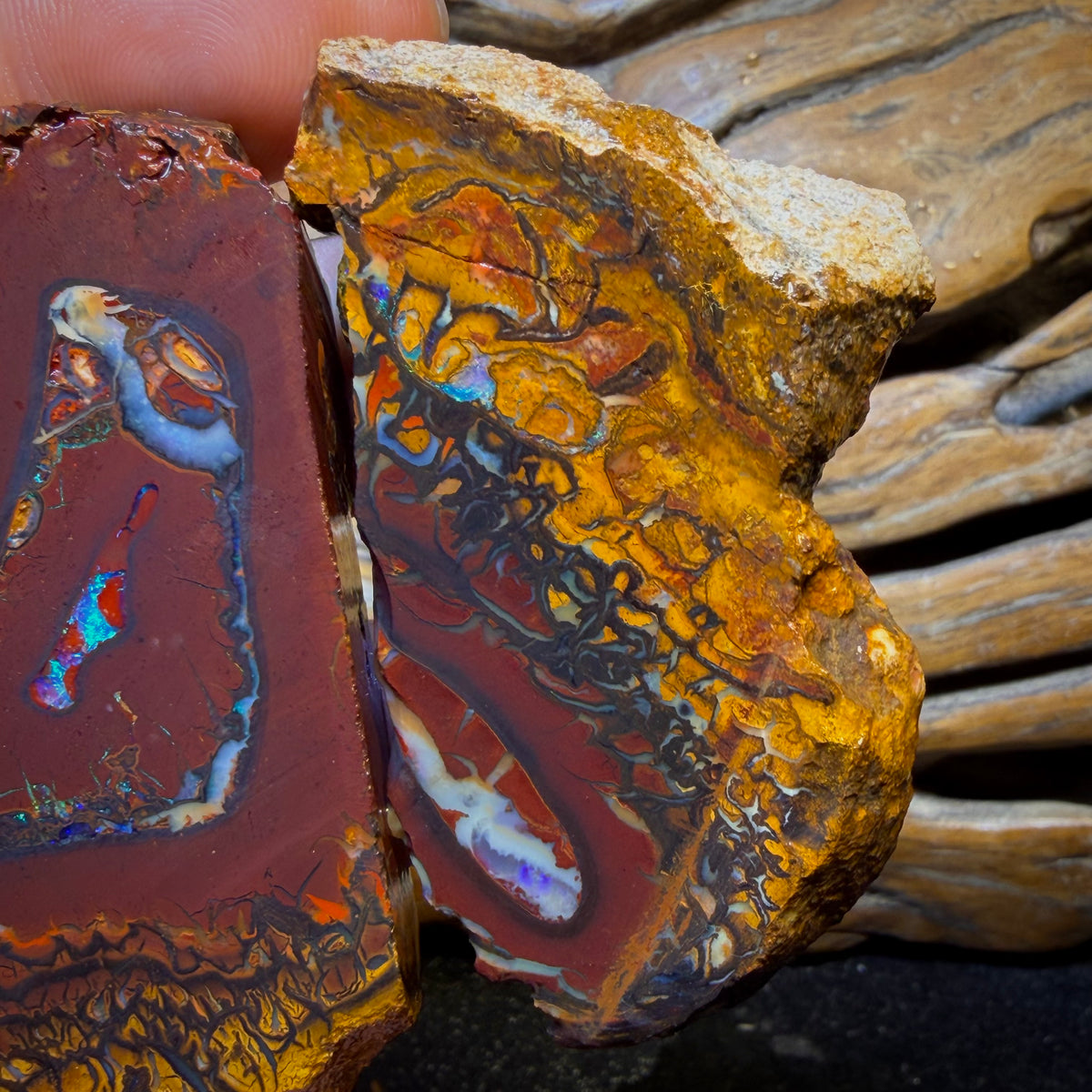 Bargain Card! 615cts - 3x Yowah Nut Tribal Opal Rough Parcel. Australian Boulder Opal