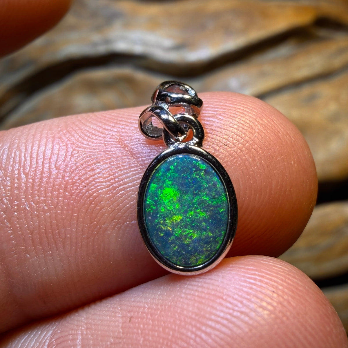 HDW Sterling Silver - Queensland Boulder Opal Doublet Pendant