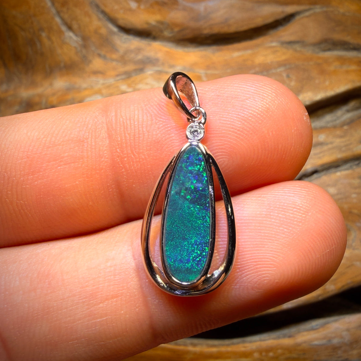 Sterling Silver - Queensland Boulder Opal Doublet Pendant