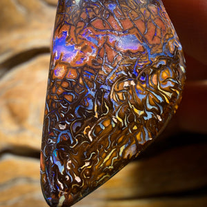Wildcard! 35 x 17mm - Drilled Tribal Queensland Boulder Opal Necklace