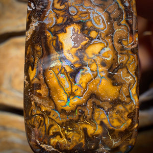 37 x 20mm - Drilled Tribal Queensland Boulder Opal Necklace